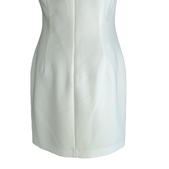 MILLY Ellia Cady Asymmetrical Halter Neck Dress in Ecru - 8 - Picture 10 of 15